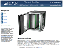 Tablet Screenshot of filtrexcorp.com